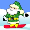 Snowboarden met de Kerstman icoon