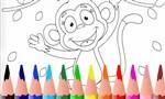 kleurplaat aap