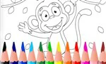 kleurplaat aap