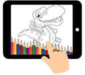kleurplaat dinosaurus