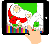 kleurplaat Kerstman die slaapt