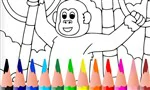 kleurplaat chimpansee
