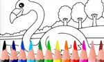 kleurplaat flamingo