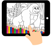 kleurplaat gorilla