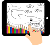 kleurplaat haai
