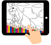 kleurplaat kangoeroe