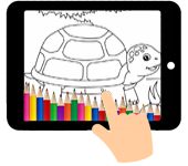 kleurplaat schildpad