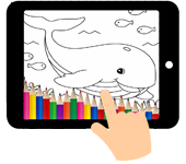 kleurplaat walvis
