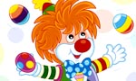 clown jongleren