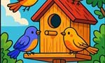 link naar online rekenkleurplaat maaltafels en deeltafels thema lente vogelnest