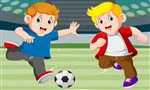 link naar online rekenkleurplaat optellen en aftrekken tot 10 of 20 thema sport voetballers