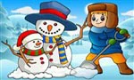 rekenoefening tot 10 of 20 winter sneeuwman bouwen