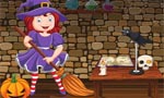 Link naar spelletje zoek de 7 verschillen thema Halloween heks bezem