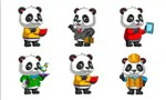 Zoek twee dezelfde pandaberen