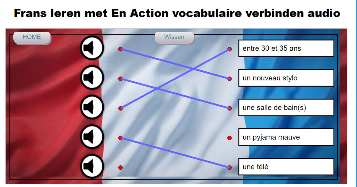 Frans Leren Met En Action Vocabulaire Verbinden Audio