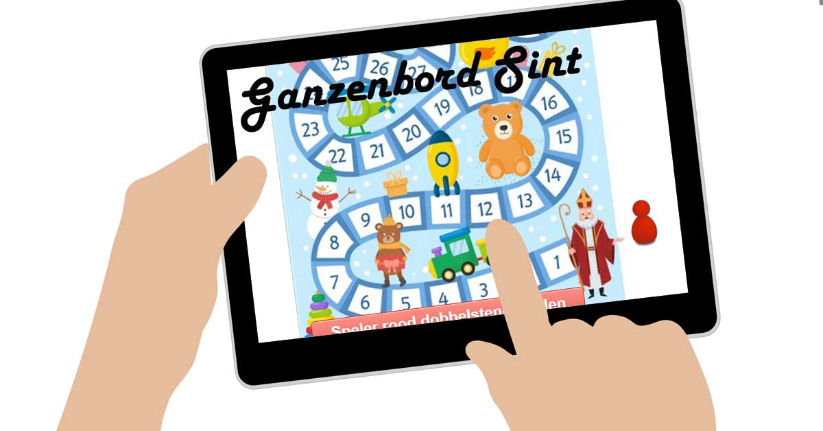 Ganzenbord Spelen Thema Sinterklaas