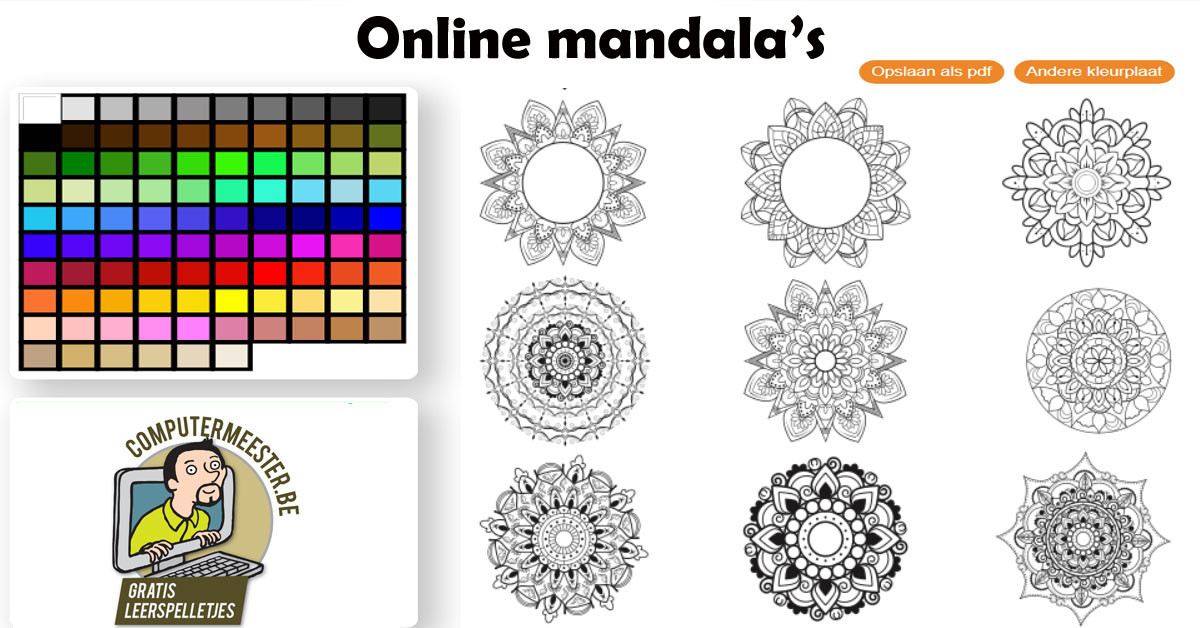 gallon Guinness Peuter Mandala online kleurplaat