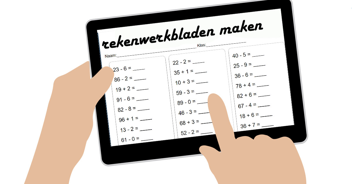 Rekenwerkbladen Maken En Printen Als Pdf