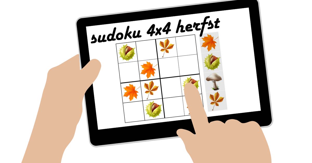 4x4-sudoku-voor-kinderen-met-afbeeldingen-thema-herfst