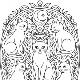 kleurplaat halloween mandala