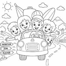 gezin op autovakantie