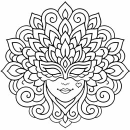 kleurplaat carnaval mandala