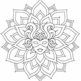 kleurplaat carnaval mandala