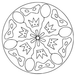 kleurplaat carnaval mandala