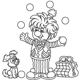 kleurplaat carnaval