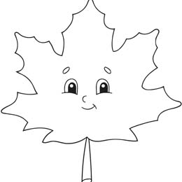 kleurplaat herfstblaadje