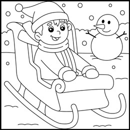 kleurplaat Kerst