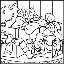 kleurplaat cadeautjes