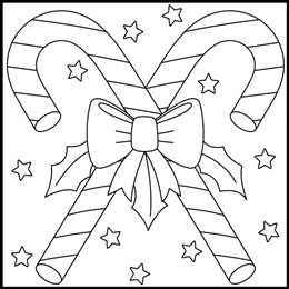 kleurplaat kerstsnoep
