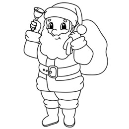 kleurplaat kerstman