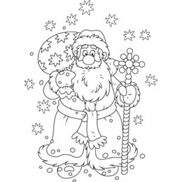 kleurplaat kerstman
