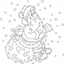 kleurplaat kerstman
