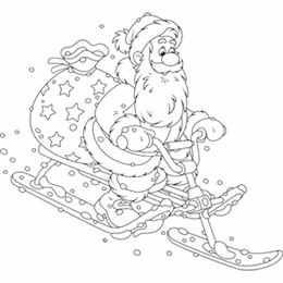 kleurplaat kerstslee