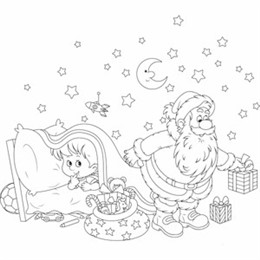 kleurplaat kerstnacht