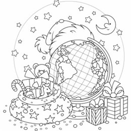 kleurplaat kerstpakjes