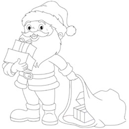 kleurplaat cadeautjeszak