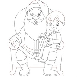 kleurplaat kerstman