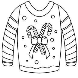 kleurplaat kersttrui