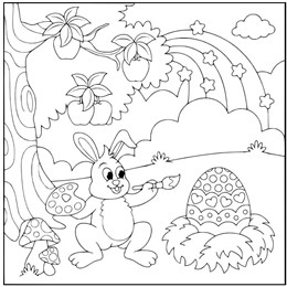 kleurplaat thema Pasen
