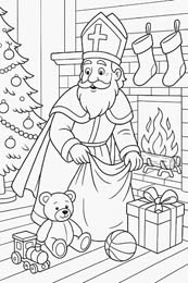 kleurplaat Sinterklaas