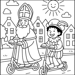 kleurplaat Sinterklaas