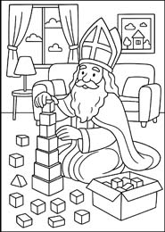 kleurplaat Sinterklaas