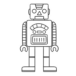 kleurplaat speelgoedrobot
