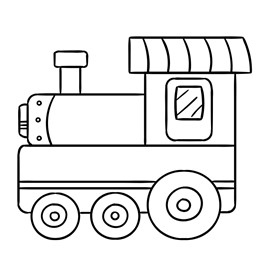 kleurplaat speelgoedtrein