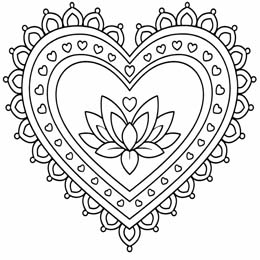 kleurplaat valentijn mandala