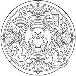 kleurplaat mandala Sinterklaas